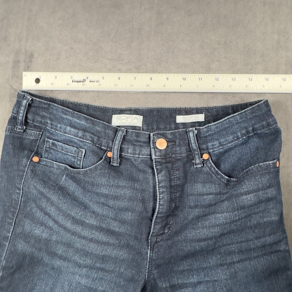 Sofia Jeans Skinny Ankle Womens 10 Blue Dark Wash Stretch Denim 4534 - Picture 3 of 8